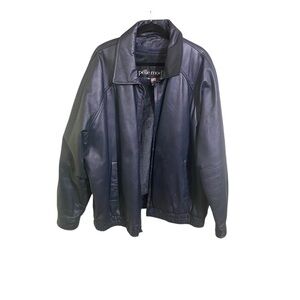 RARE Pelle Moda Men's Deep Navy Leather Jacket